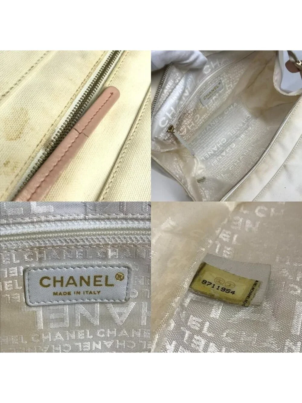 Chanel Handbag CC Logo Marshmallow Canvas Pink